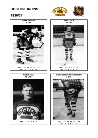 NHL bos 1930-31 foto hracu4